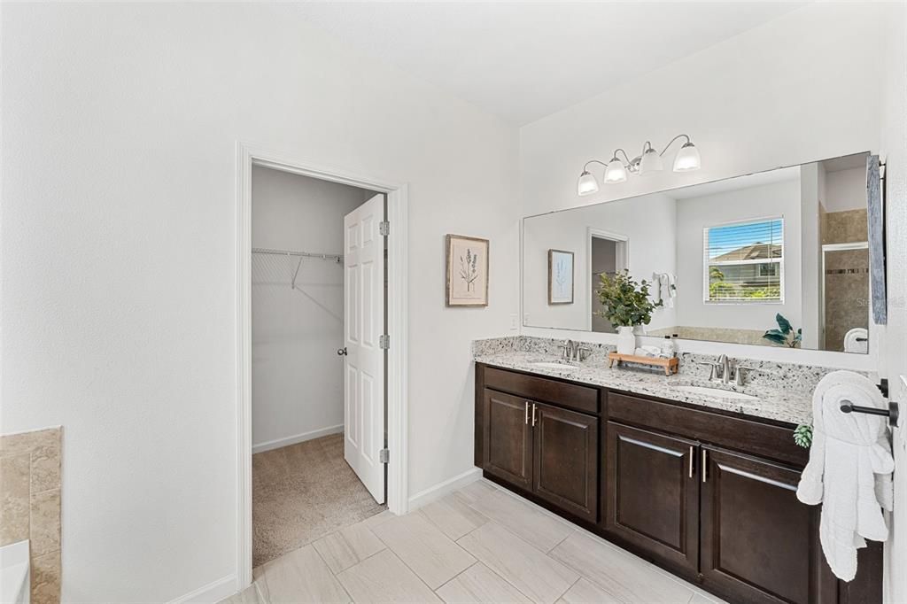 Bathroom, Dual Sink Vanities, Interior, Wood Texture Flooring