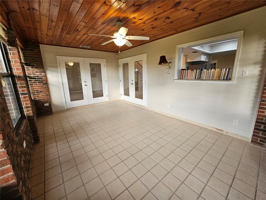 Empty room, Interior, Stone Walls, Wooden Ceilings