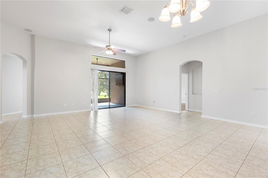 Chandelier, Empty room, Interior