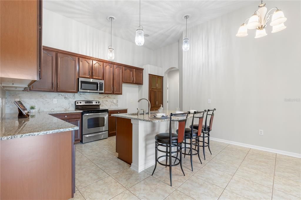 Interior, Kitchen, Pendant Lights, Stainless Steel Appliances