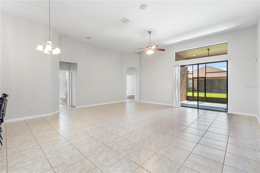 Empty room, Interior, Pendant Lights, Recessed Lighting