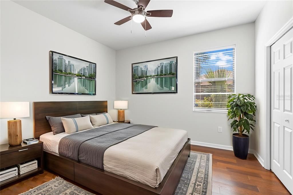 Bedroom, Interior, Wood Texture Flooring