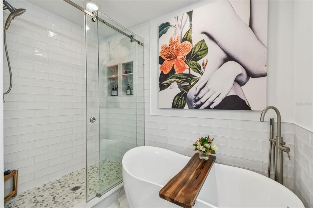 Bathroom, Free Standing Baths, Glass Shower, Interior