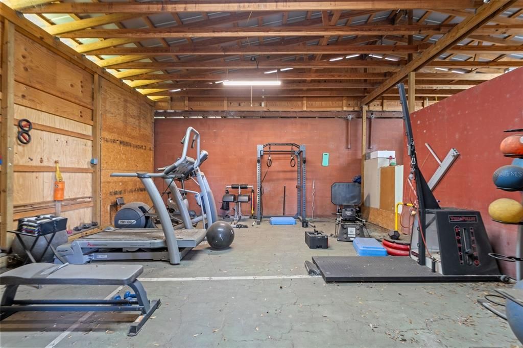 Fitness Equipment, Interior, Wooden Beams, Wooden Walls