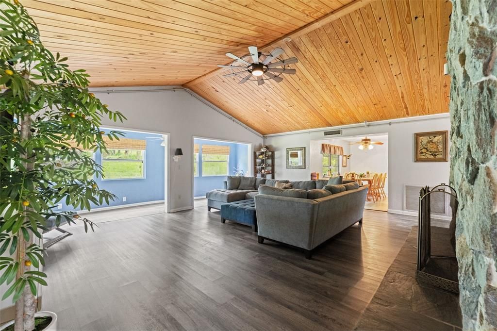 Interior, Living room, Wooden Ceilings, Wood Texture Flooring
