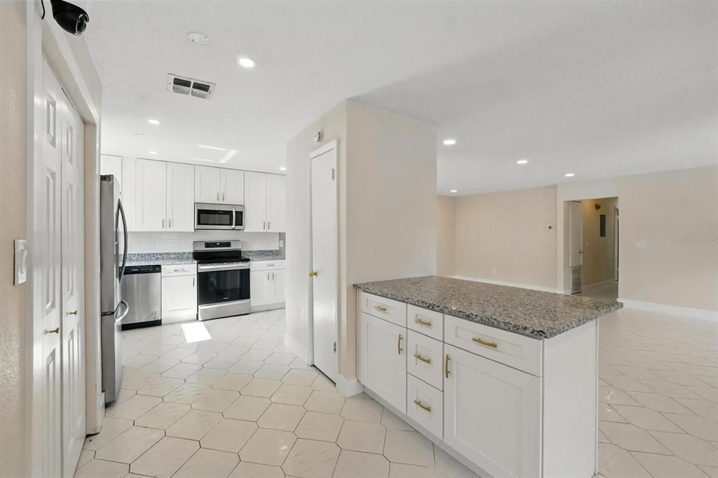 Interior, Kitchen, Recessed Lighting, Stainless Steel Appliances