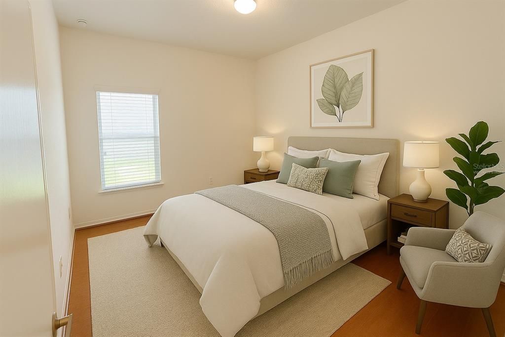 Bedroom, Interior, Wood Texture Flooring