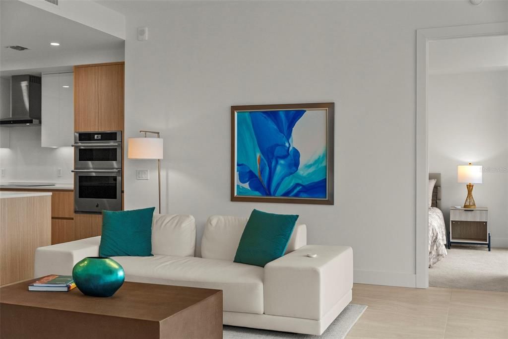 Interior, Kitchen, Living room, Recessed Lighting, Stainless Steel Appliances