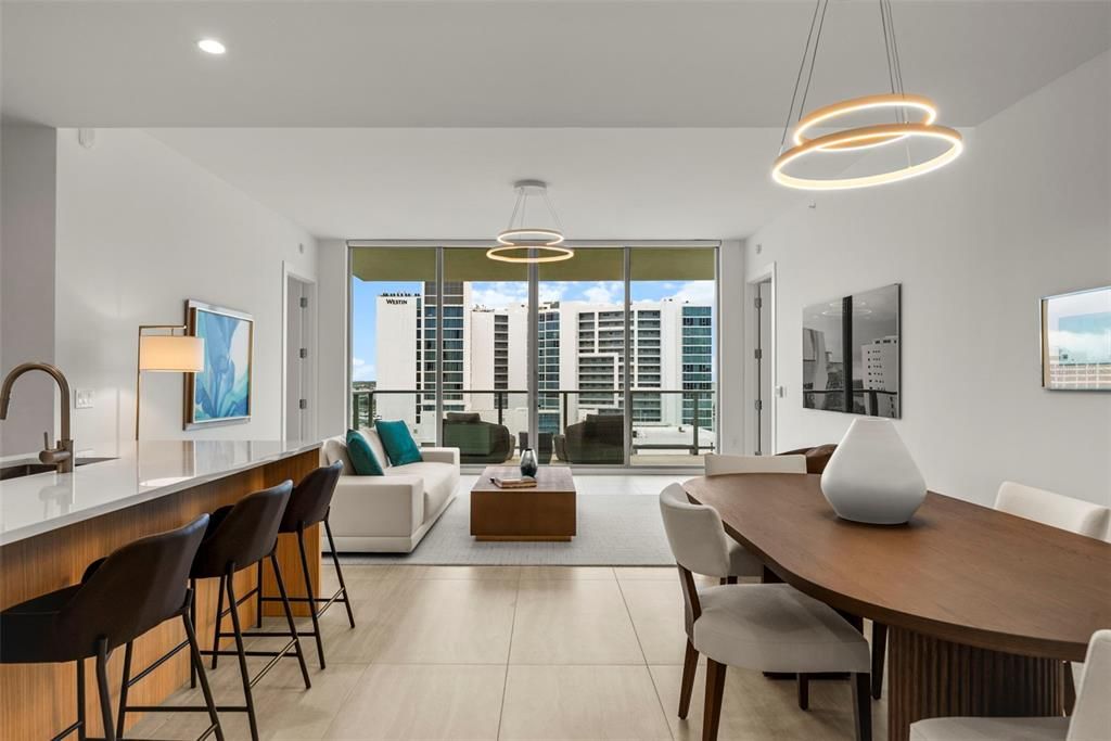 Dining room, Interior, Living room, Pendant Lights, Recessed Lighting