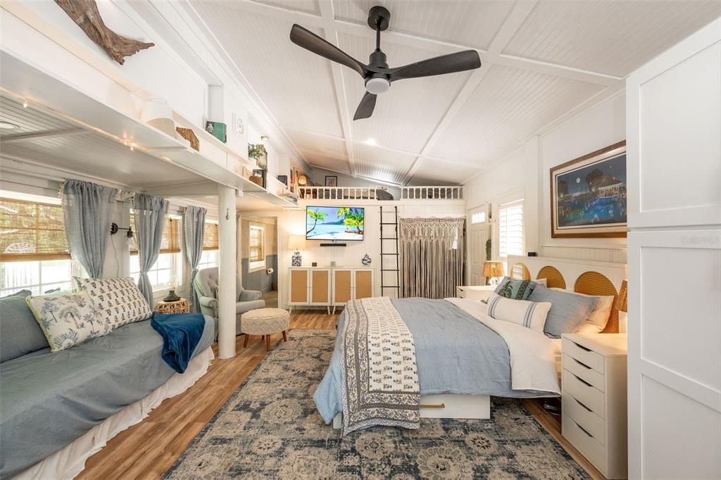 Bedroom, Interior, Wood Texture Flooring