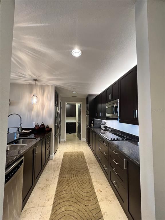 Interior, Kitchen, Pendant Lights, Recessed Lighting, Stainless Steel Appliances