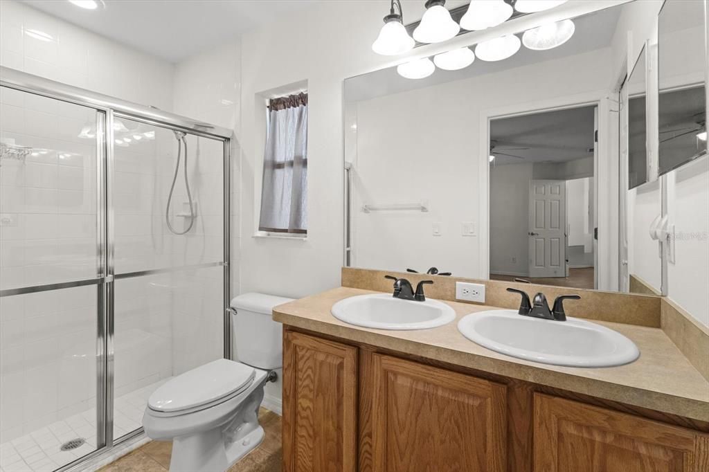 Bathroom, Dual Sink Vanities, Glass Shower, Interior