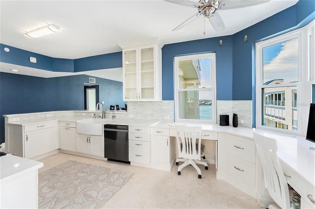 Home Office, Interior, Recessed Lighting