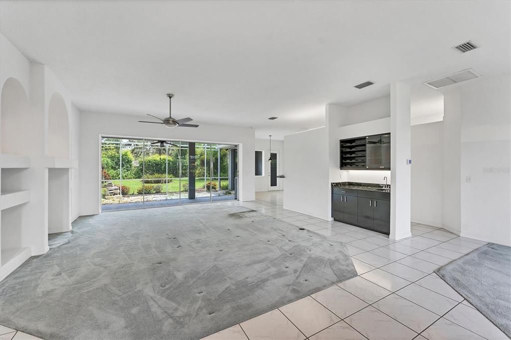 Empty room, Fireplace, Interior