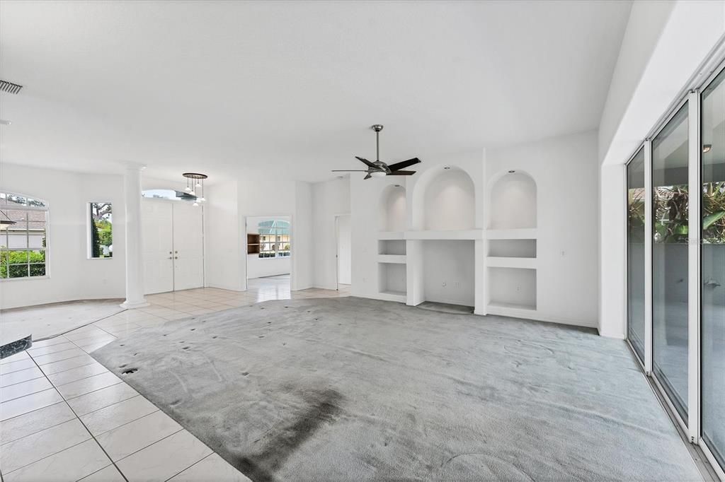Empty room, Fireplace, Interior