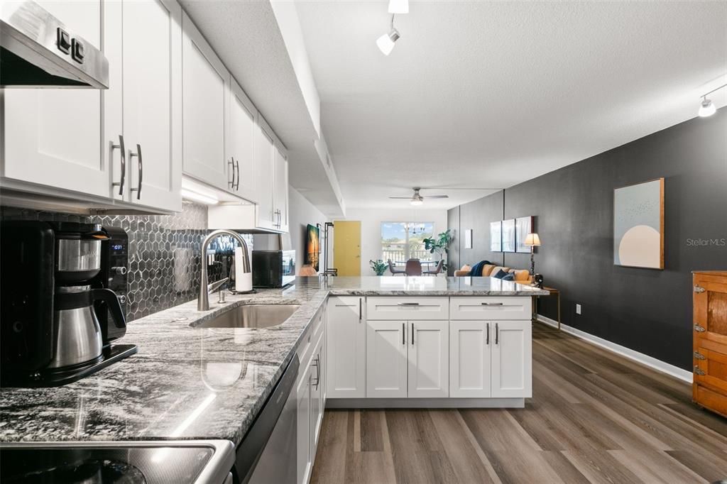 Interior, Kitchen, Wood Texture Flooring