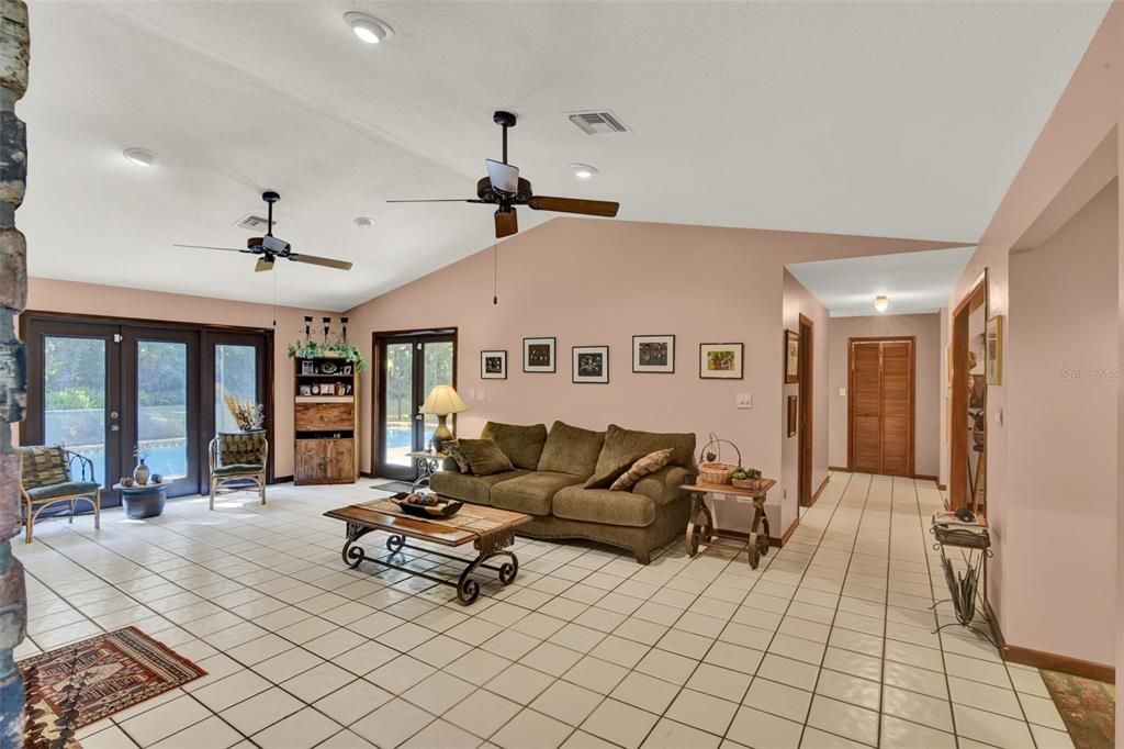 Interior, Living room, Recessed Lighting