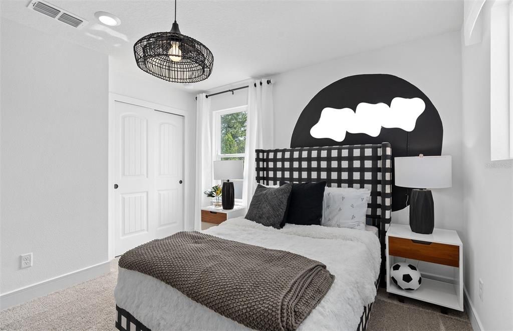 Bedroom, Interior, Pendant Lights, Recessed Lighting