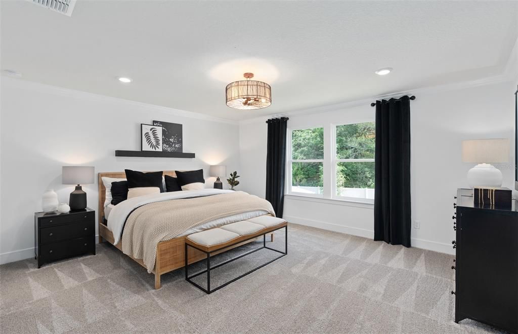 Bedroom, Interior, Recessed Lighting