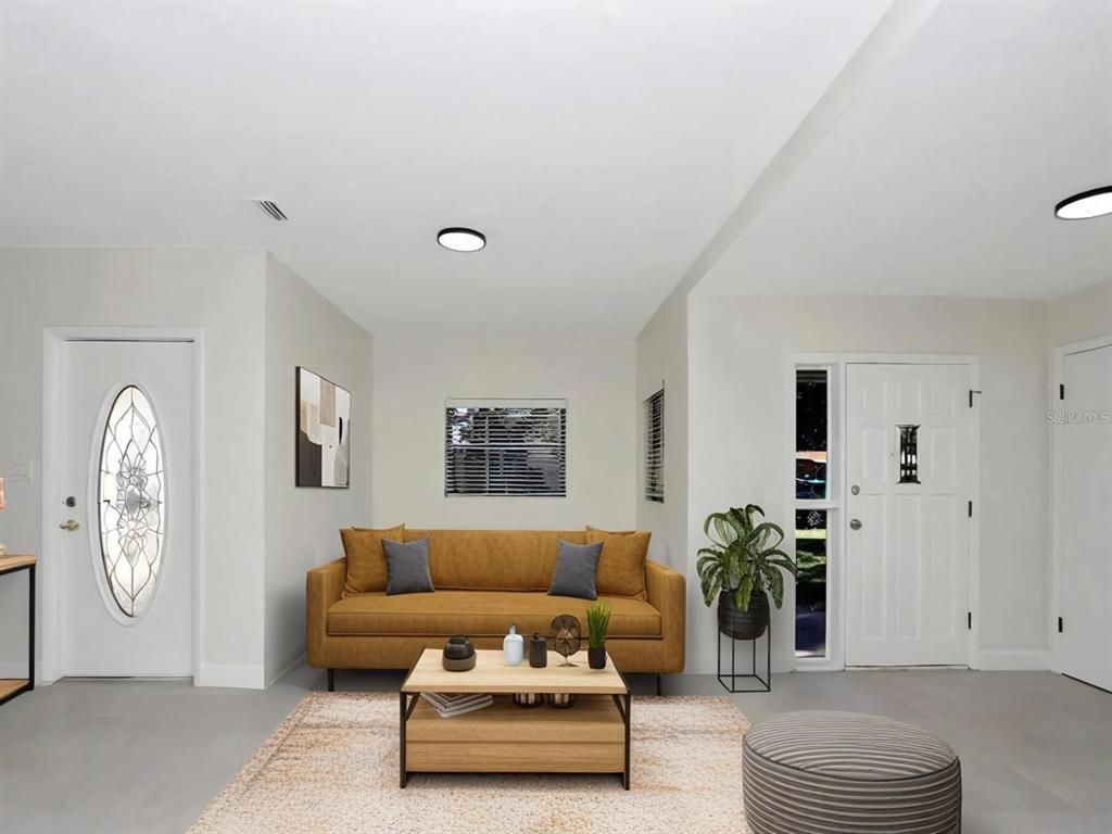 Interior, Living room, Recessed Lighting