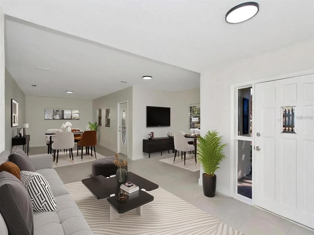 Dining room, Interior, Living room, Recessed Lighting
