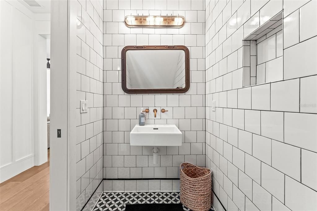 Bathroom, Interior, Wood Texture Flooring