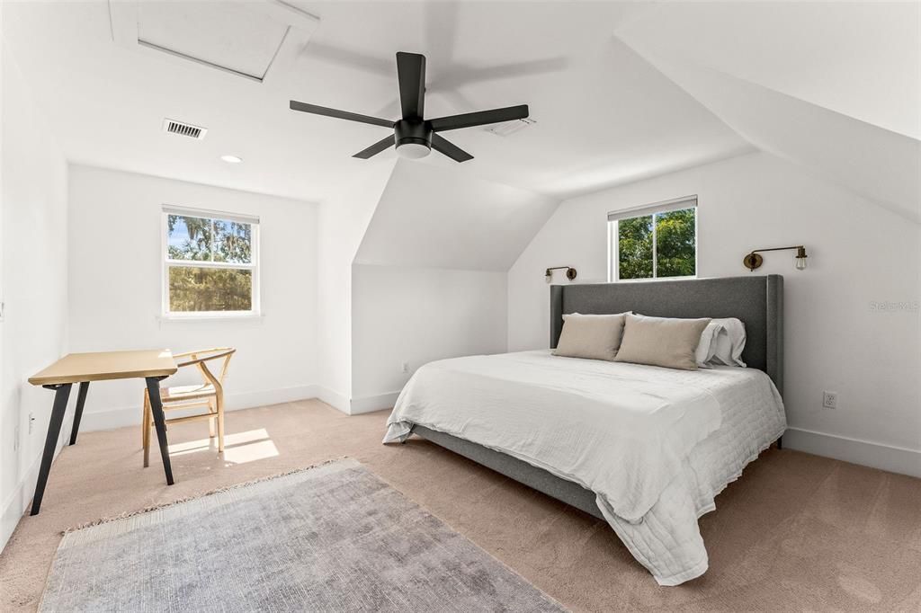 Bedroom, Interior, Recessed Lighting