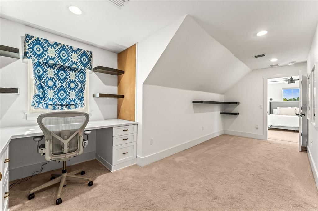 Home Office, Interior, Recessed Lighting
