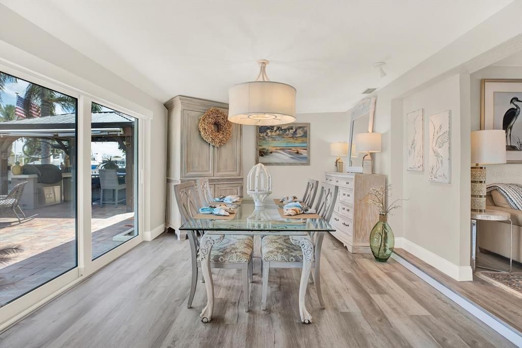 Dining room, Interior, Wood Texture Flooring