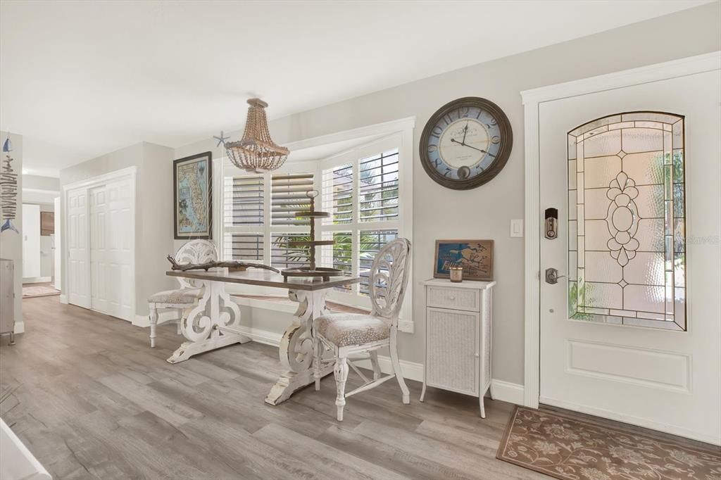 Chandelier, Home Office, Interior, Wood Texture Flooring