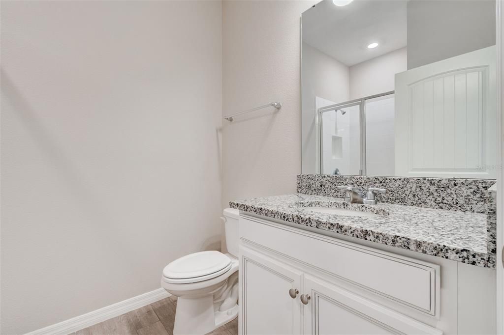 Bathroom, Interior, Recessed Lighting, Wood Texture Flooring