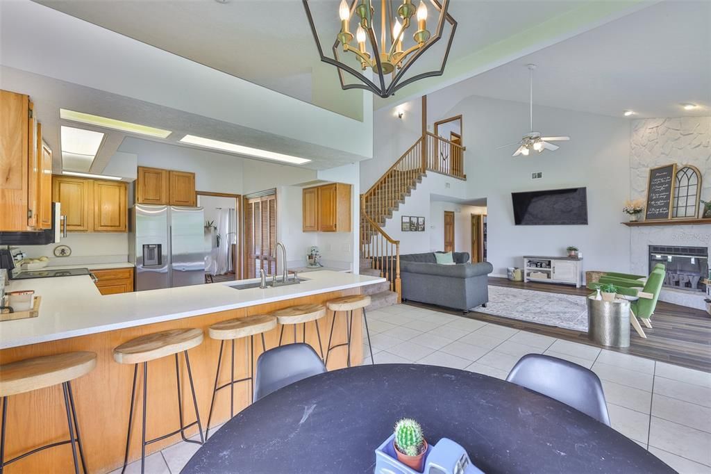 Chandelier, Interior, Kitchen, Recessed Lighting