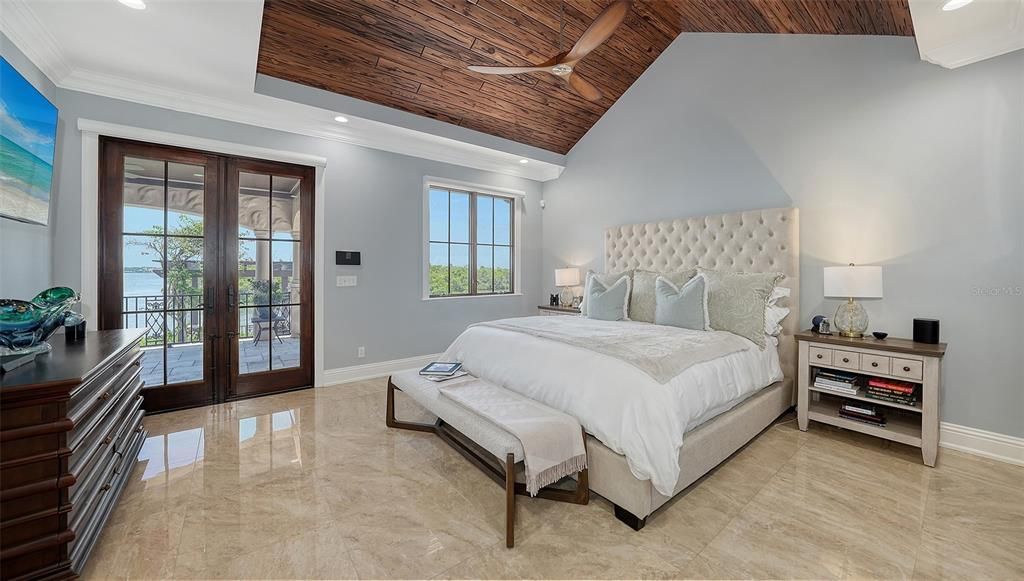 Bedroom, Interior, Recessed Lighting, Wooden Ceilings