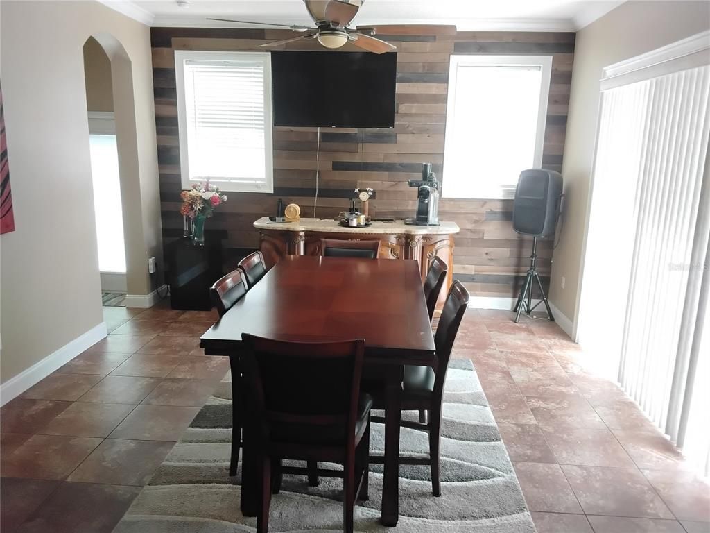 Dining room, Interior, Wooden Walls