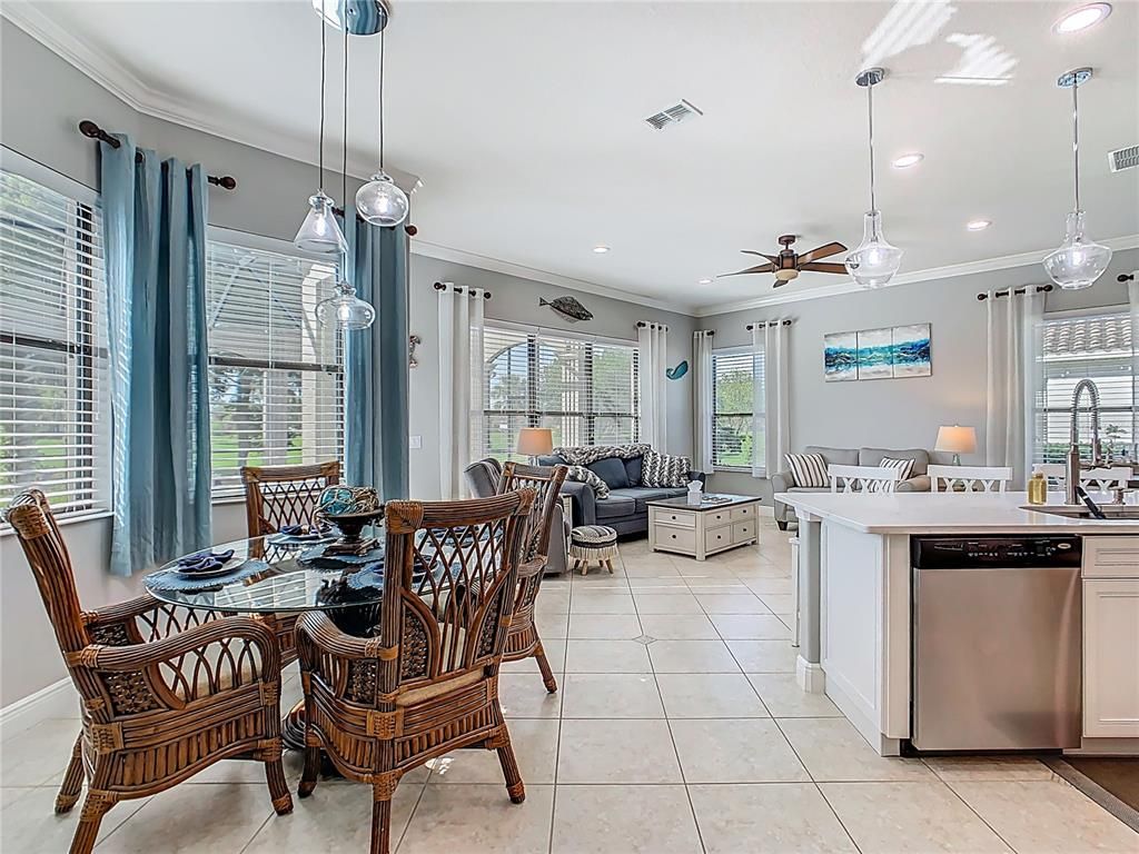 Dining room, Interior, Kitchen, Living room, Pendant Lights, Recessed Lighting