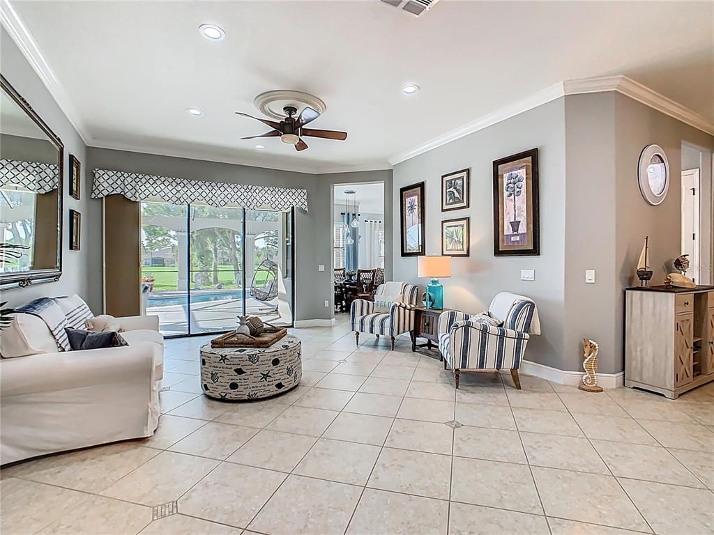 Interior, Living room, Recessed Lighting