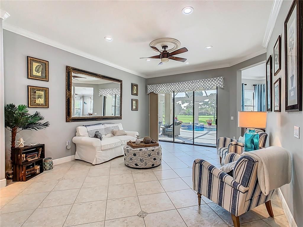Interior, Living room, Recessed Lighting