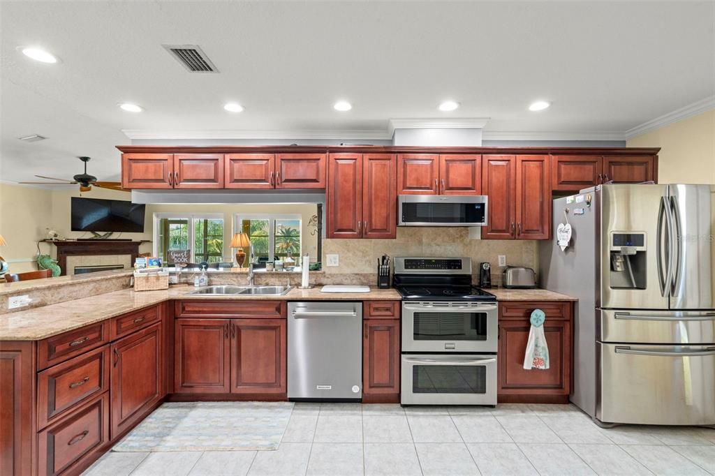 Interior, Kitchen, Recessed Lighting, Stainless Steel Appliances