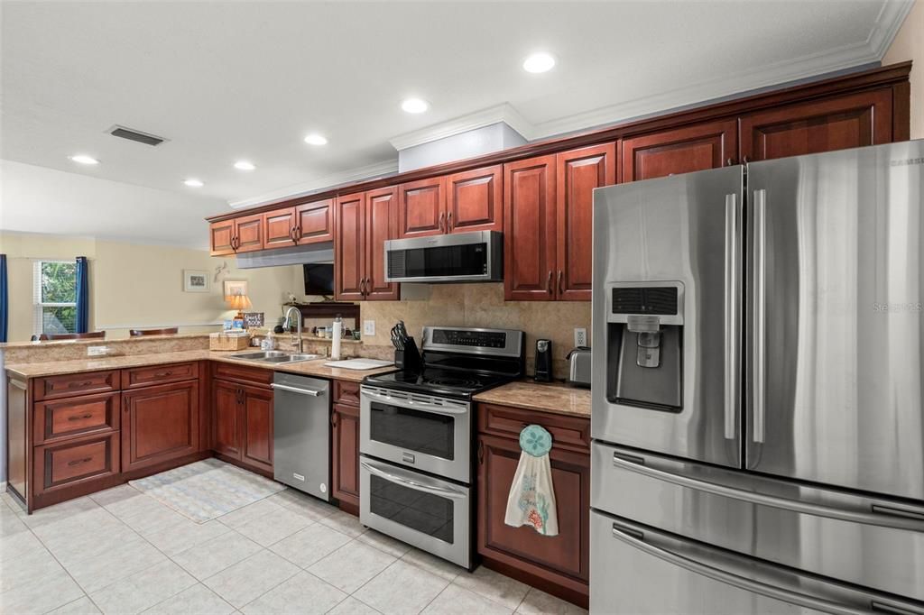 Interior, Kitchen, Recessed Lighting, Stainless Steel Appliances