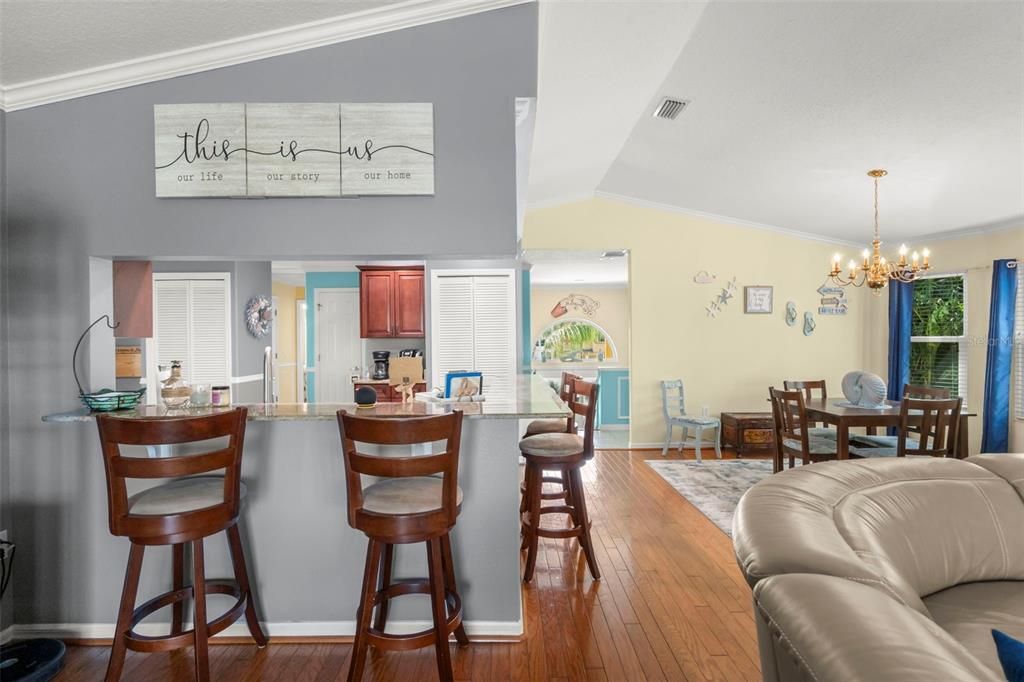 Chandelier, Dining room, Interior, Kitchen, Wood Texture Flooring