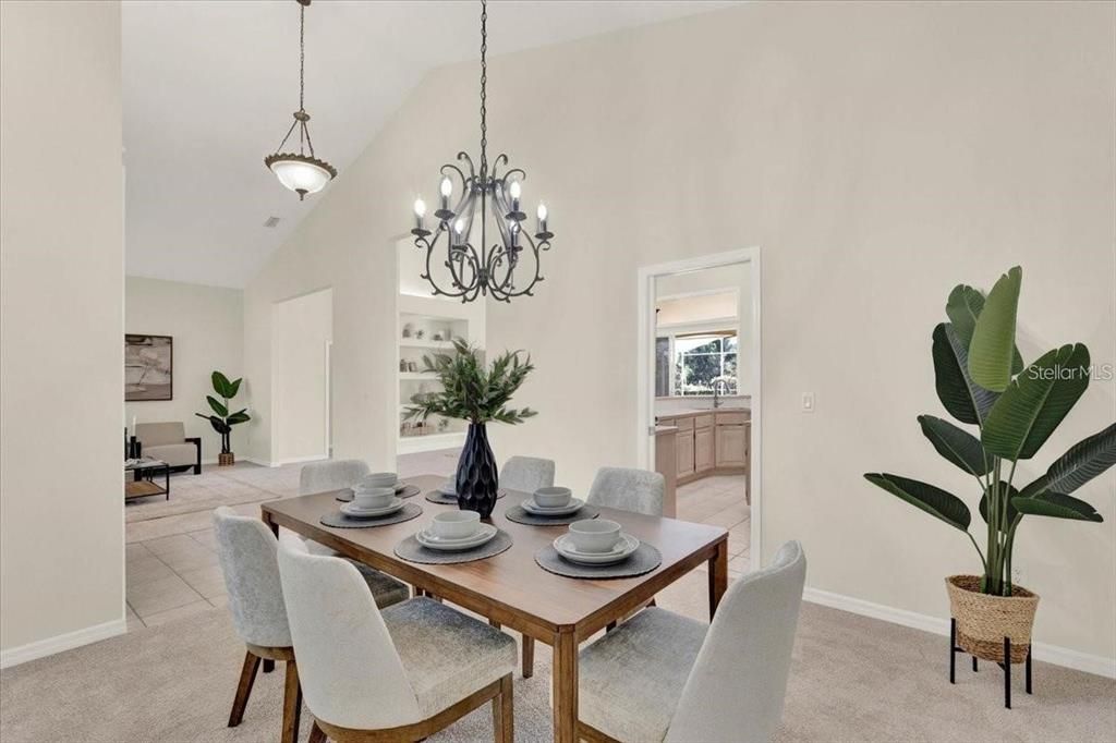 Chandelier, Dining room, Interior, Pendant Lights