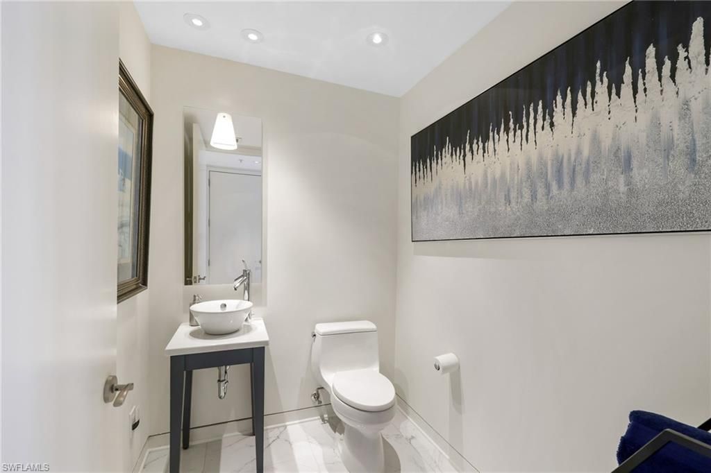 Bathroom, Interior, Marble, Recessed Lighting