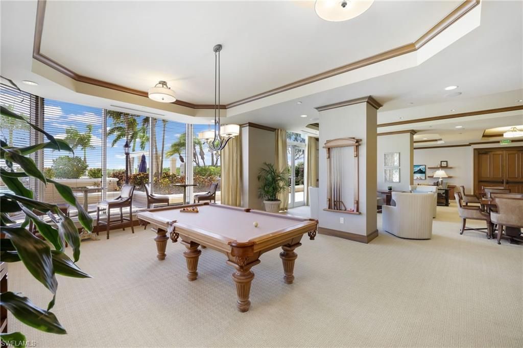 Billiard Table, Chandelier, Dining room, Game Room, Interior, Living room, Pendant Lights, Recessed Lighting