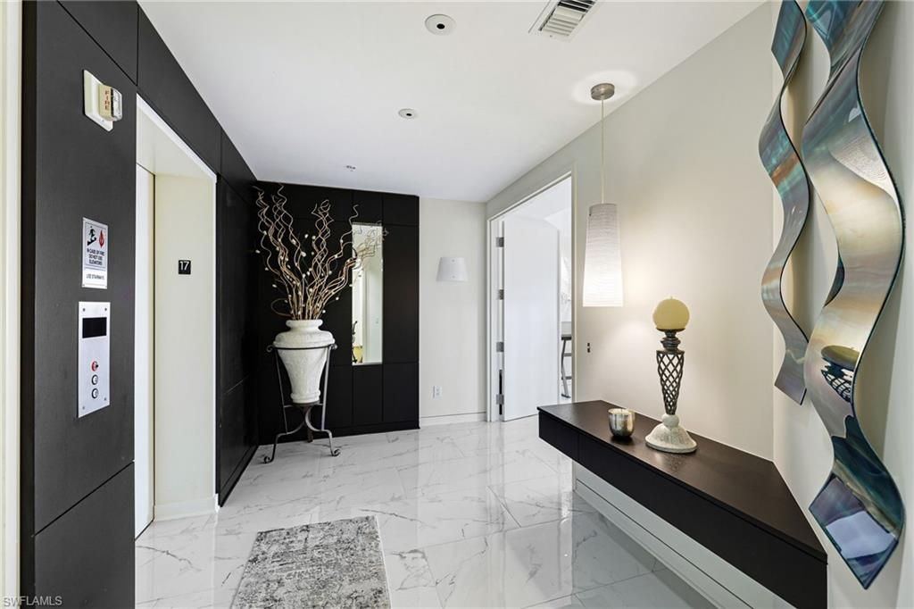 Elevator, Interior, Marble, Pendant Lights, Recessed Lighting