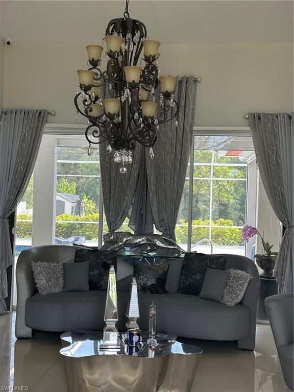 Chandelier, Interior, Living room
