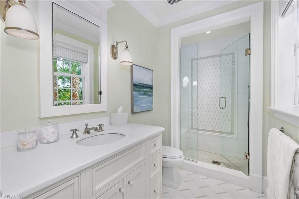 Bathroom, Glass Shower, Interior, Marble