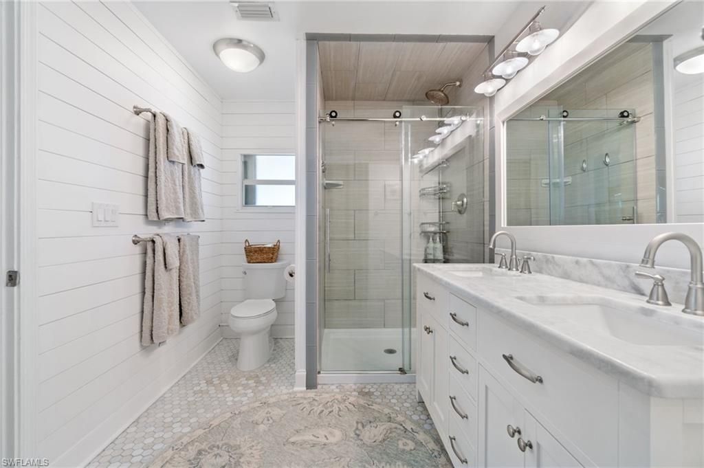 Bathroom, Dual Sink Vanities, Glass Shower, Interior