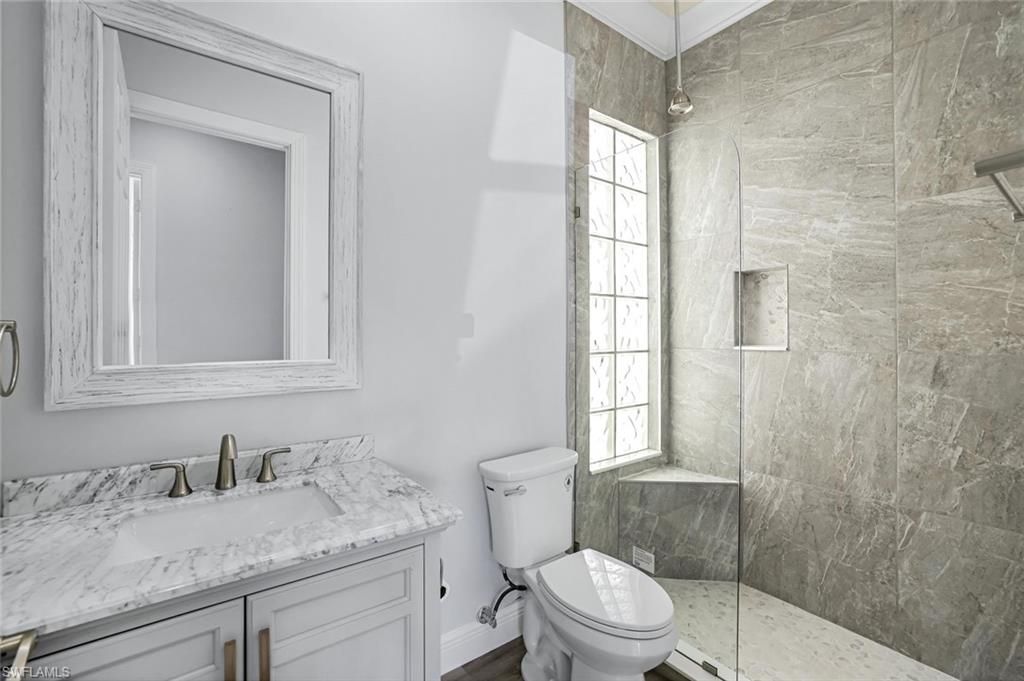 Bathroom, Glass Shower, Interior, Marble Walls