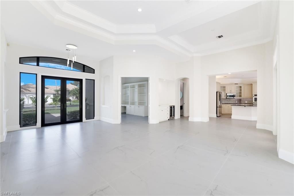 Interior, Kitchen, Marble, Pendant Lights, Recessed Lighting