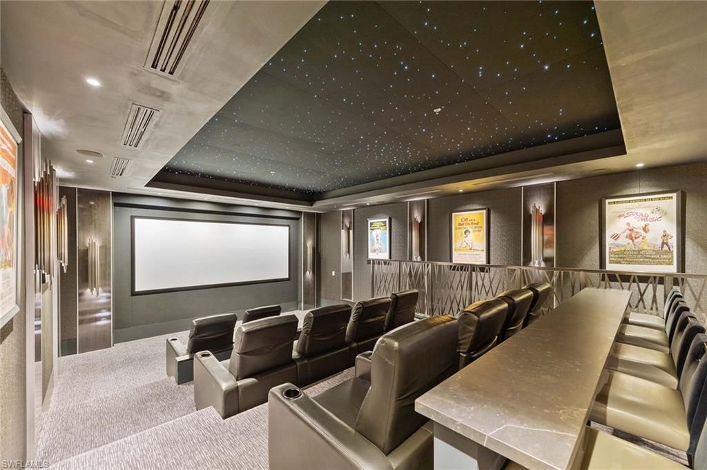 Home Theatre Room, Interior, Projection Screen, Recessed Lighting, Theatre Room